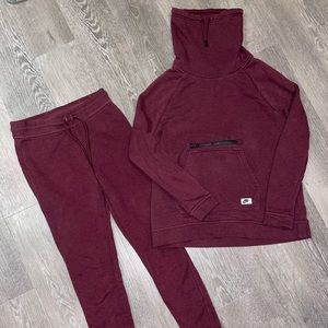 Burgundy Nike Sweatsuit